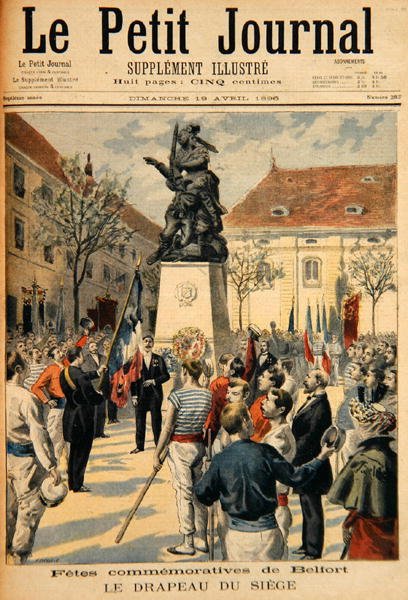 ذكرى حصار بلفور ، توضيح من لو بيتيت جورنال ، 19 أبريل 1896 بواسطة فورتشن لويس ميول