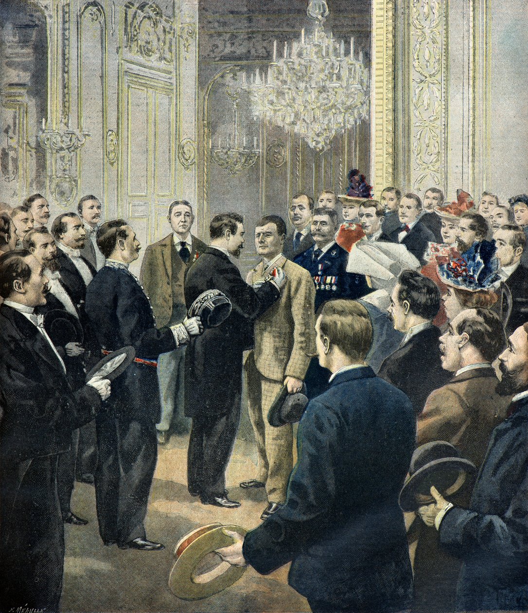 لويس بارثو يزين الحوذي جورج، منقذ بازار دي لا شاريت، 1897 (نقش) بواسطة فورتشن لويس ميول