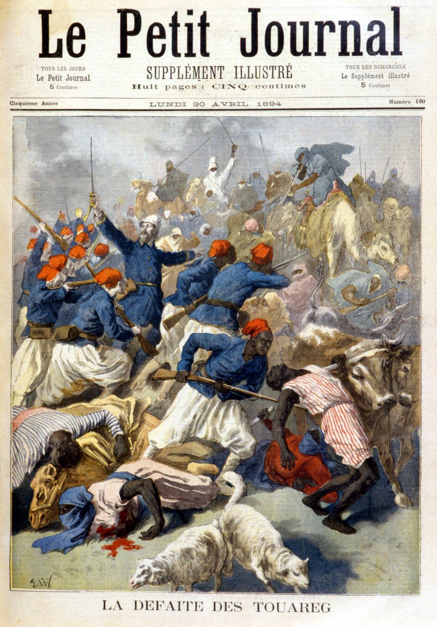 هزيمة الطوارق - في "Le Petite Journal" في 30/04/1894 بواسطة فورتشن لويس ميول