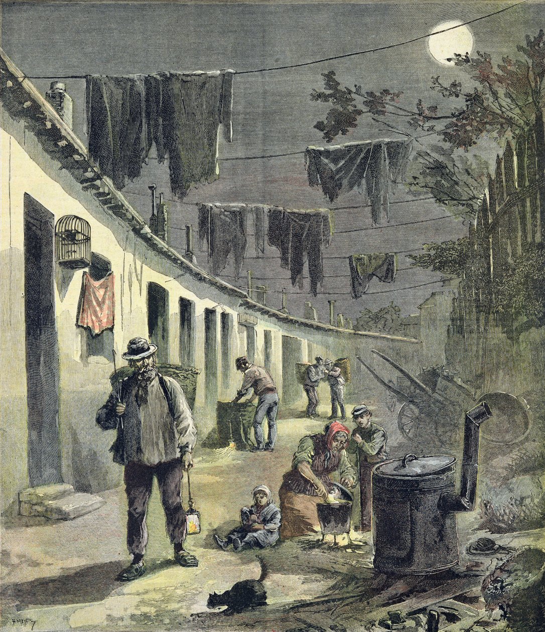 رسامو باريس ، توضيح من الملحق المصور لـ Le Petit Journal ، 27 أغسطس 1892 بواسطة فورتشن لويس ميول وهنري ماير