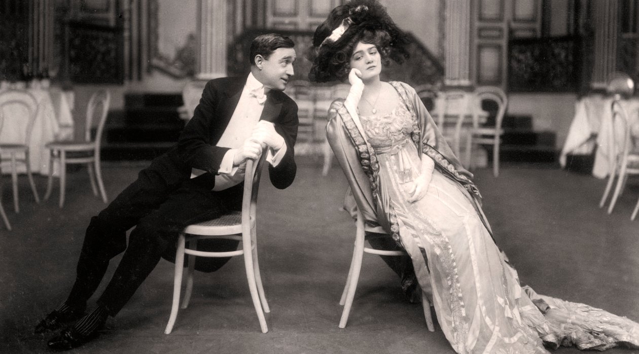 ليلي إلسي وجوزيف كوين في The Merry Widow ، 1907. بواسطة فولشام وبانفيلد