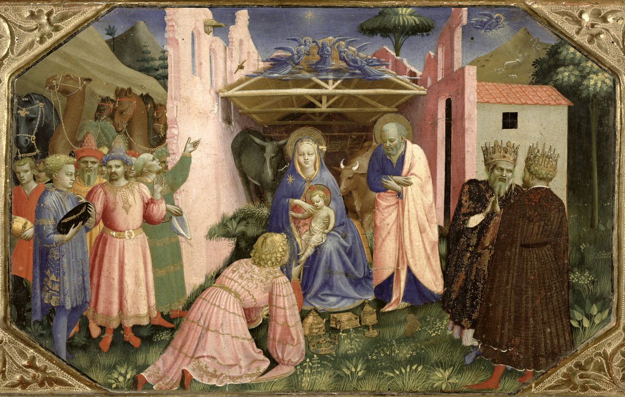 عشق المجوس ، من بريديلا من البشارة Altarpiece ، c.1430-32 (درجة الحرارة والذهب على اللوحة) بواسطة فرا انجيليكو