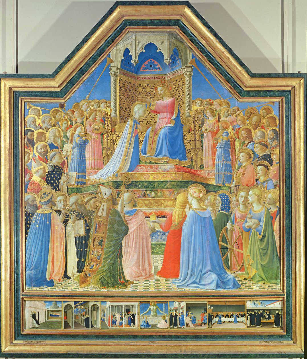 تتويج العذراء ، c.1430-32 (درجة الحرارة على اللوحة) (لمزيد من التفاصيل انظر 93858) بواسطة فرا انجيليكو