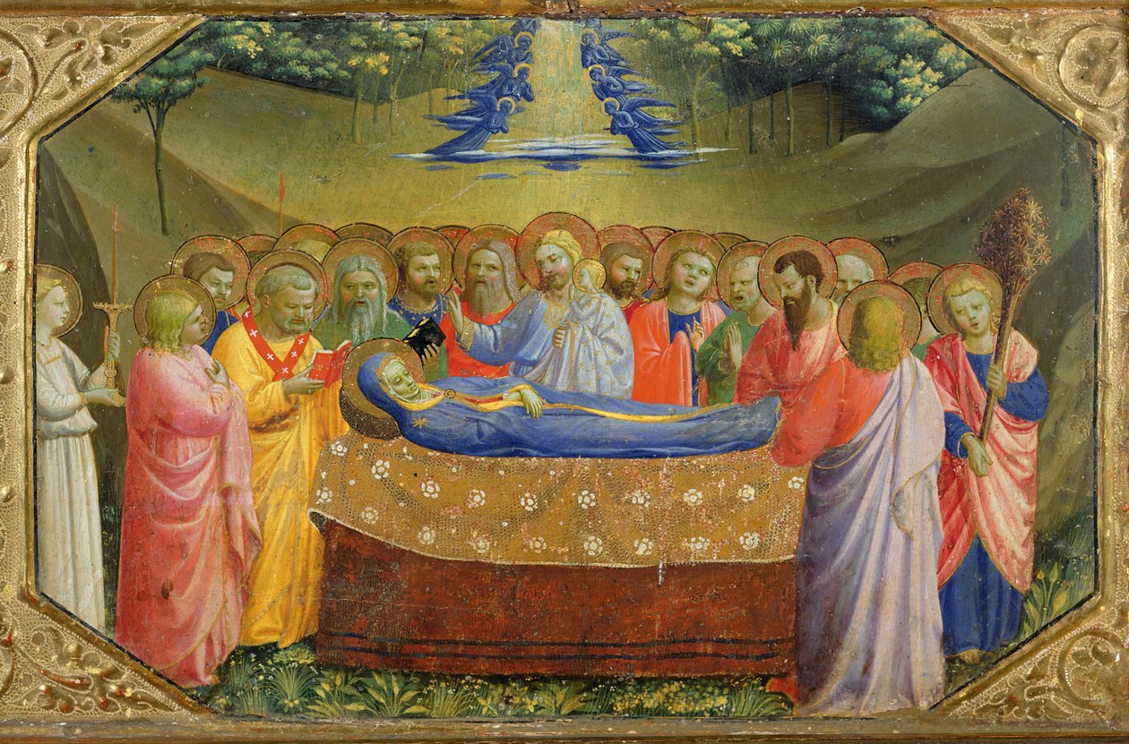 جنازة مريم العذراء من بريديلا من البشارة Altarpiece ، 1430-32 (درجة الحرارة والذهب على اللوحة) بواسطة فرا انجيليكو
