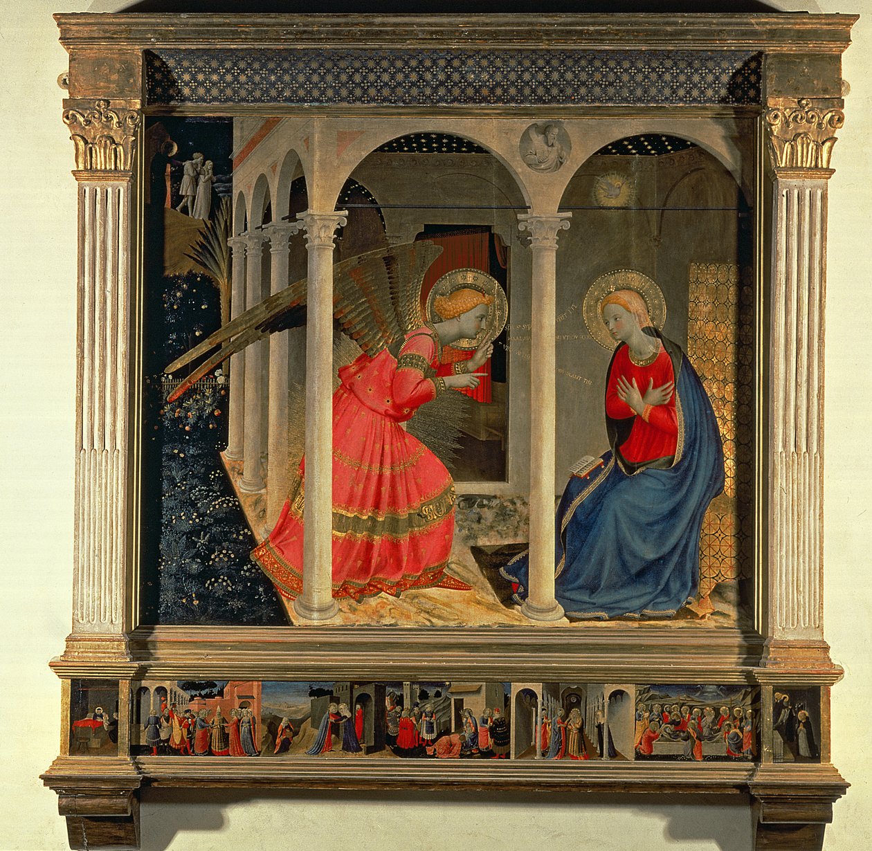 البشارة (Cortona Altarpiece) ، ج 1438 (درجة الحرارة على اللوحة) بواسطة فرا انجيليكو