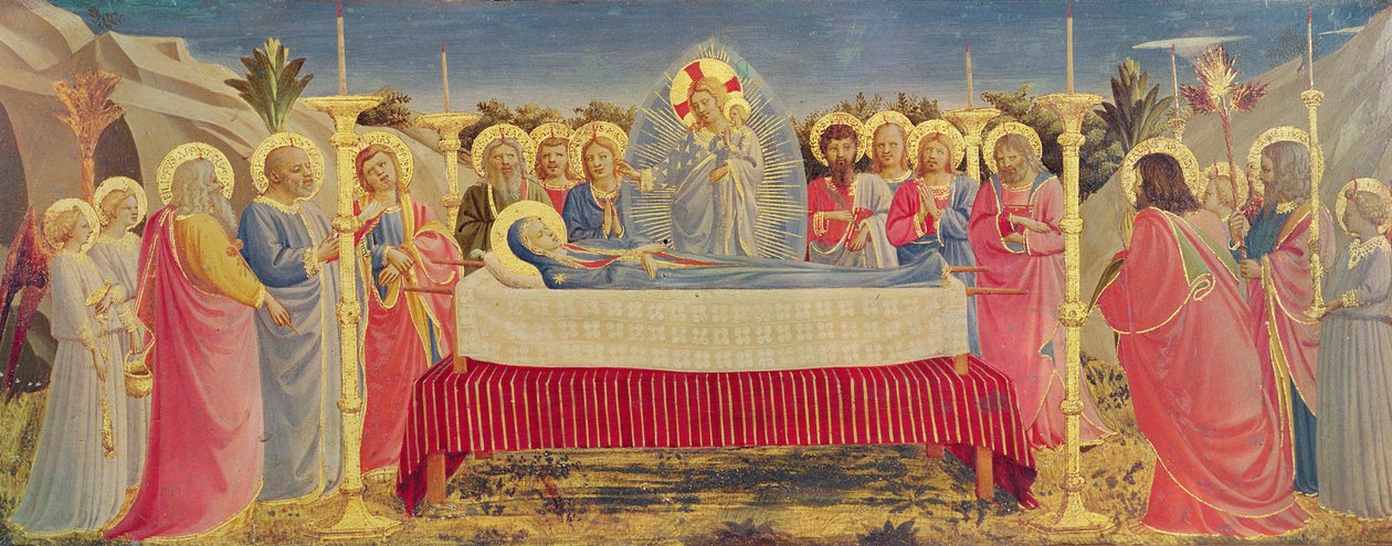 وفاة العذراء ، ج 1435 (درجة الحرارة على اللوحة) بواسطة فرا انجيليكو