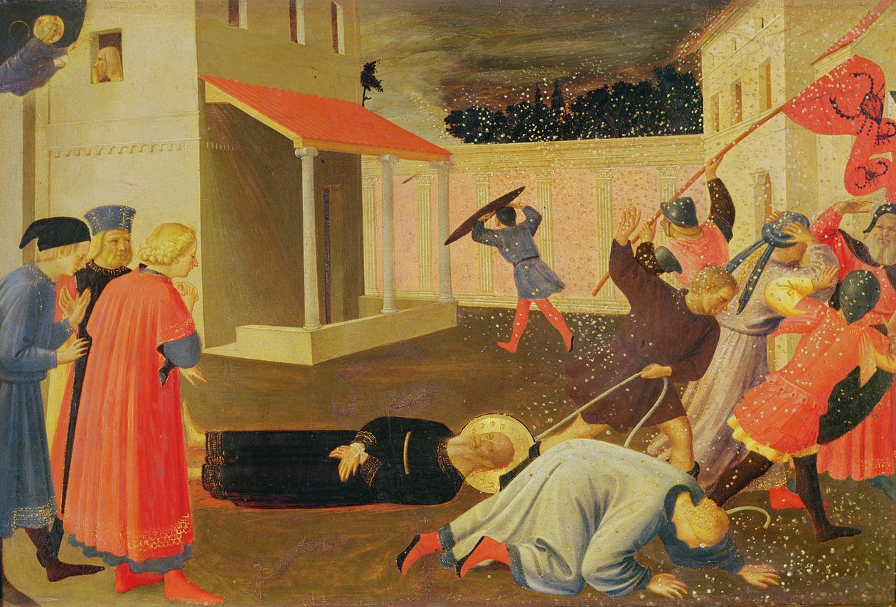 استشهاد القديس مرقس ، بريديلا من Linaiuoli Triptych ، 1433 (درجة الحرارة على اللوحة) بواسطة فرا انجيليكو