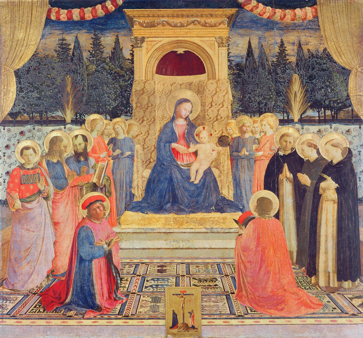 سان ماركو Altarpiece ، 1438-40 (درجة الحرارة على اللوحة) بواسطة فرا انجيليكو