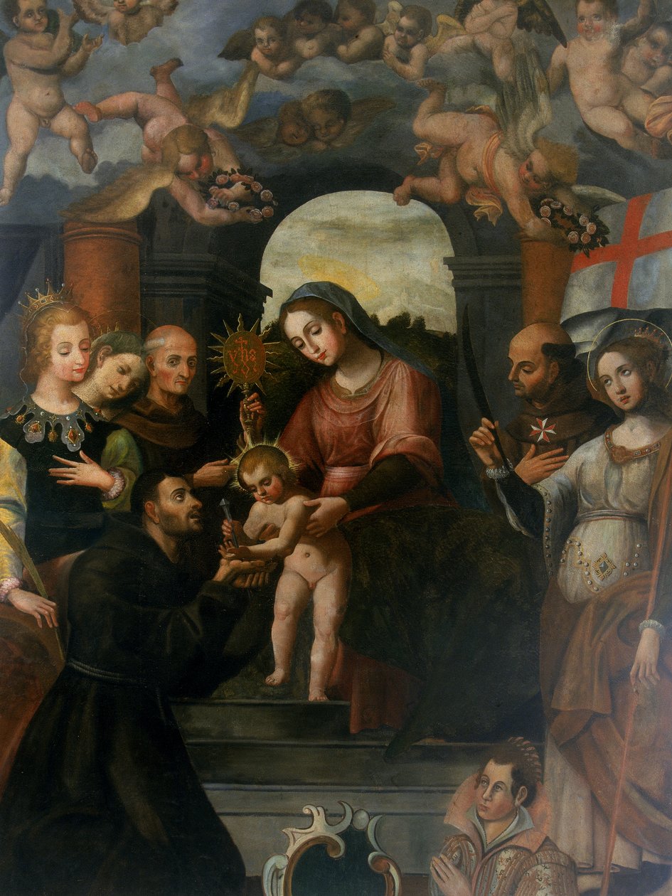 القديس فرنسيس يستقبل الندبات بواسطة Fra Giacomo da San Vito