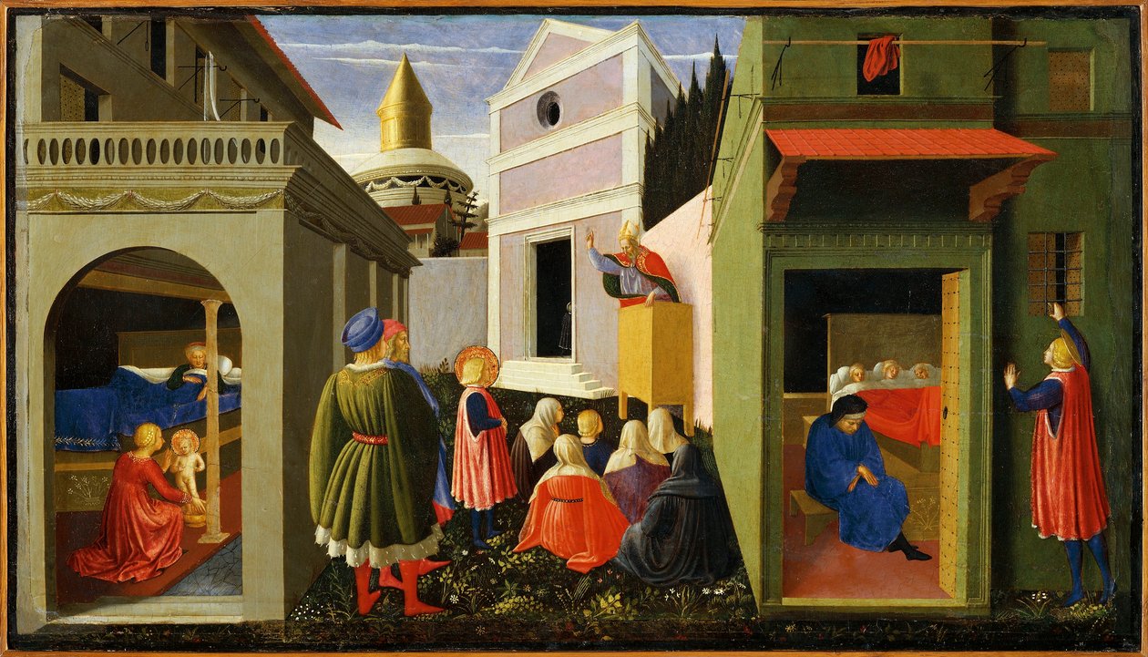 إيطاليا ، روما ، قصص القديس نيكولاس بواسطة فرا (1387-1455) انجيليكو