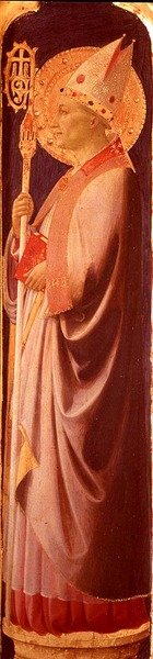 القديس أوغسطين ، عمود من الجهة الخلفية للوحة الجانبية اليمنى لسانتا ترينيتا Altarpiece ، حوالي 1434 (تمبرا على اللوحة) بواسطة فرا أنجيليكو