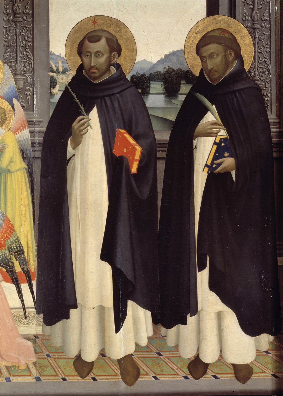 تفاصيل القديس دومينيكا والقديس بطرس الشهيد. Polyptych من سانت دومينيك. 1428-1430 (تمبرا على خشب) بواسطة فرا أنجيليكو