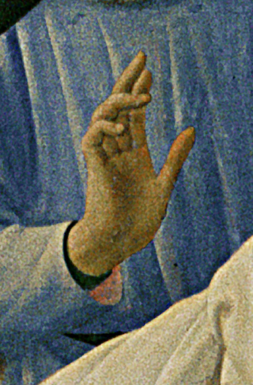 Detail of Santa Trinita Altarpiece, frame and pinnacles by Lorenzo Monaco (Piero di Giovanni) (c.1370-1425) completed c.1434 (tempera & gold on panel) بواسطة فرا أنجيليكو