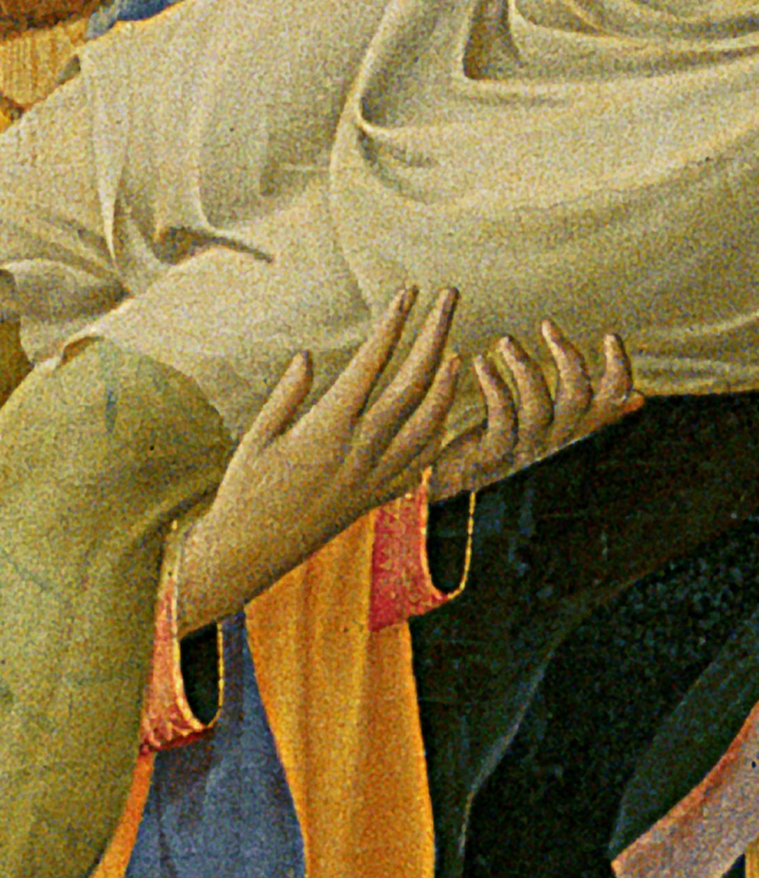 Detail of Santa Trinita Altarpiece, frame and pinnacles by Lorenzo Monaco (Piero di Giovanni) (c.1370-1425) completed c.1434 (tempera & gold on panel) بواسطة فرا أنجيليكو