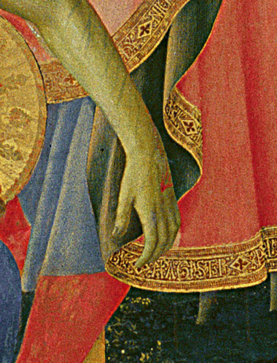 Detail of Santa Trinita Altarpiece, frame and pinnacles by Lorenzo Monaco (Piero di Giovanni) (c.1370-1425) completed c.1434 (tempera & gold on panel) بواسطة فرا أنجيليكو