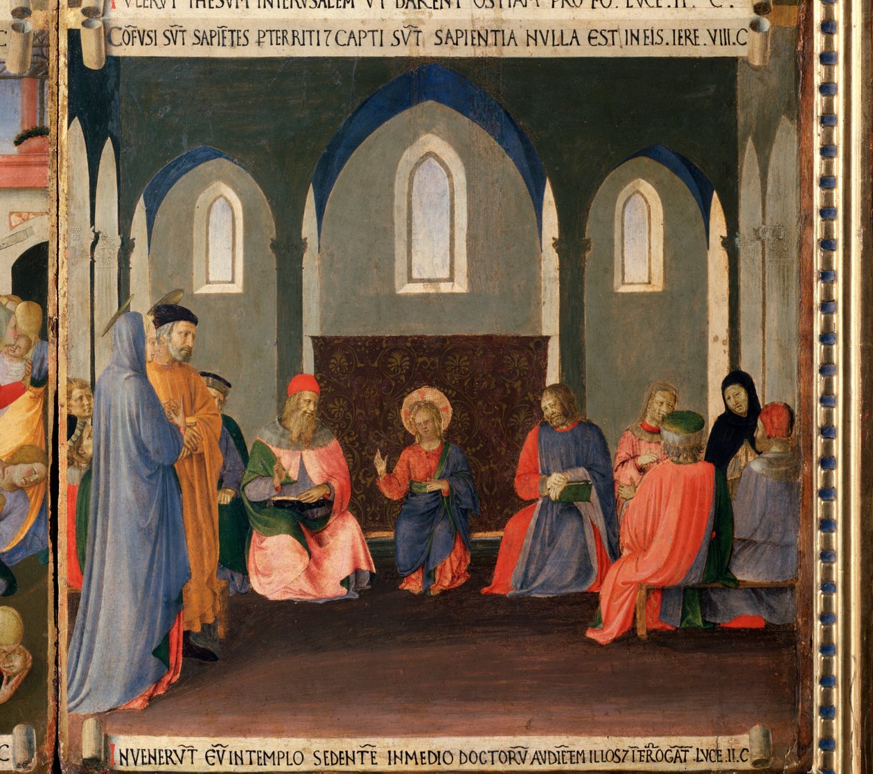 Jesus among the doctors. Life of Christ, Armadio degli Argenti. (Tempera on wood بواسطة فرا أنجيليكو