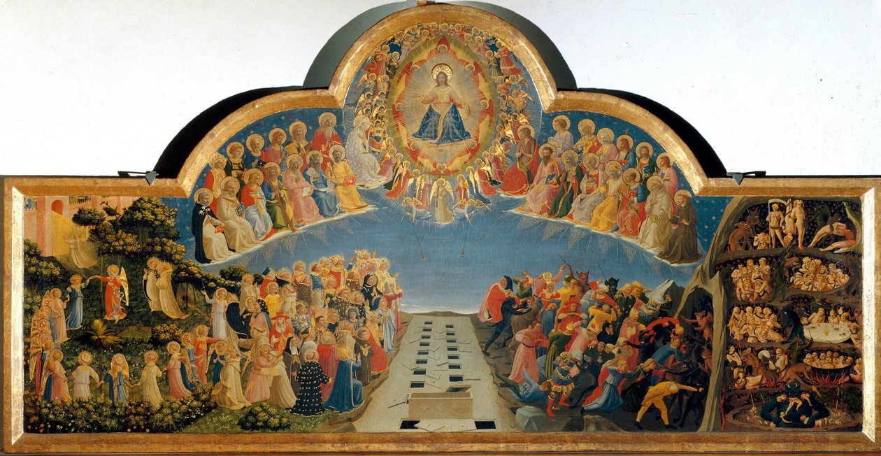 The Last Judgment Detrempe on wood by Guido di Pietro (or Fra Giovanni da Fiesole) dit Fra Angelico or il Beato (1400-1455). Dim. 105x210 cm Museum of San Marco. Florence بواسطة فرا أنجيليكو