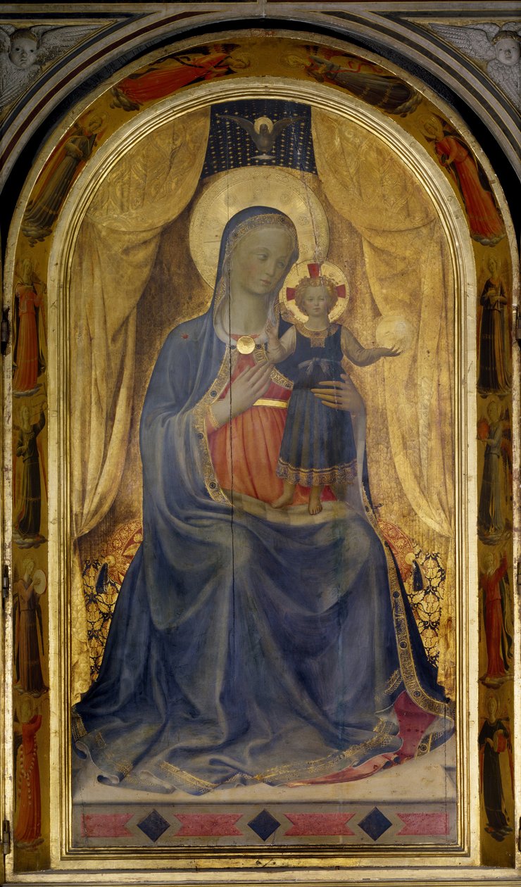 العذراء لديها الطفل أو الخيمة (مذبح) من Liniers (tabernacolo dei Linaioli) (altarpiece) بواسطة فرا أنجيليكو