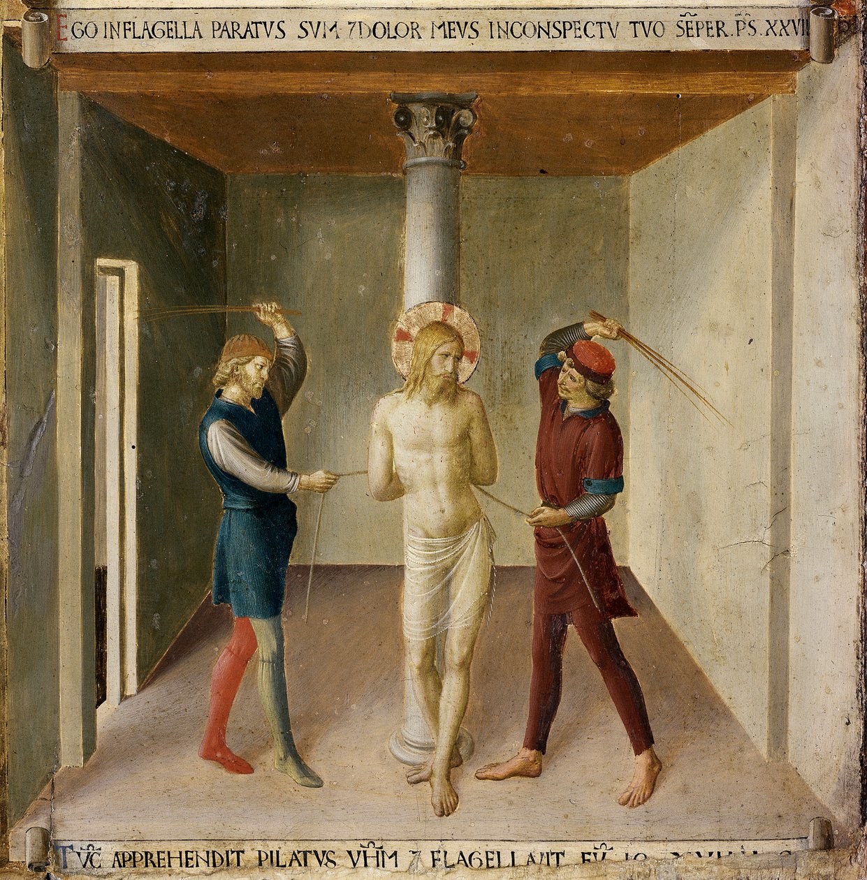 The flogging. Life of Christ, Armadio degli Argenti. (Tempera on wood بواسطة فرا أنجيليكو