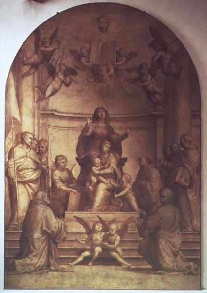 المجلس الكبير Altarpiece ، 1510 (انظر أيضًا 94717-21) بواسطة Fra 1472 1517 بارتولوميو