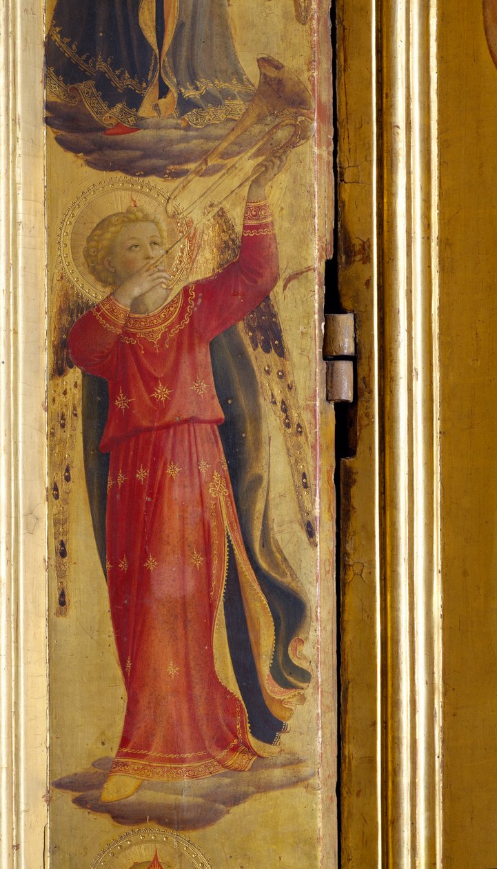 ملاك يلعب البوق ، التفاصيل من Linaiuoli Triptych ، 1433 (درجة الحرارة على اللوحة) بواسطة فرا انجيليكو