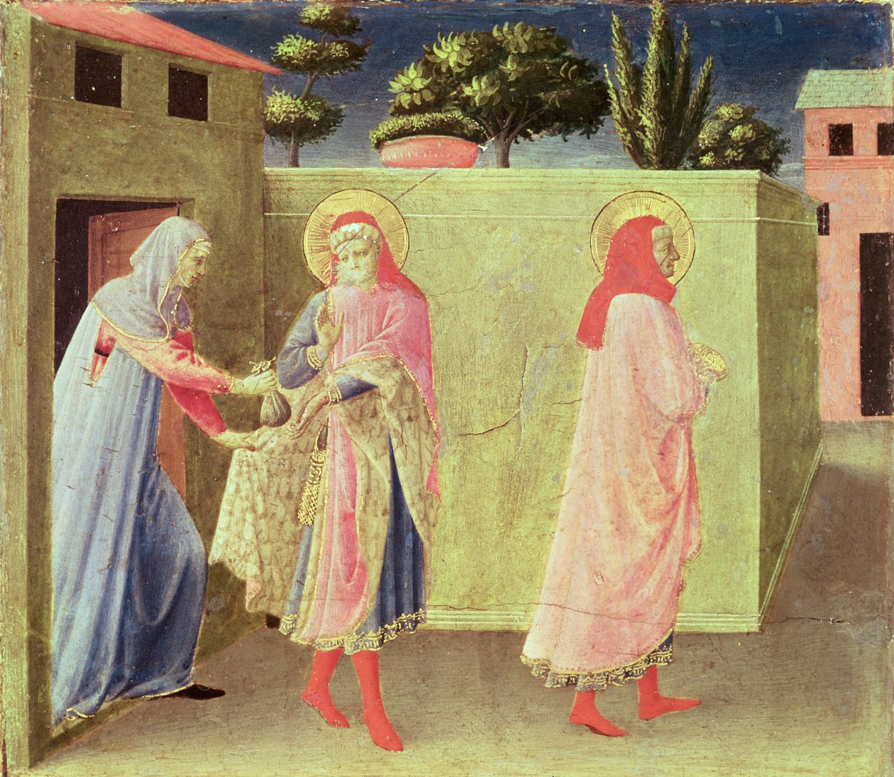 شفاء بالاديا بواسطة SS. Cosmas و Damian ، predella من Annalena Altarpiece ، 1434 (درجة الحرارة على اللوحة) بواسطة فرا انجيليكو