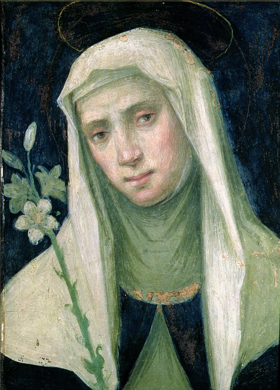 سانت كاترين سيينا (1347-80) (درجة الحرارة على اللوحة) بواسطة فرا بارتولوميو