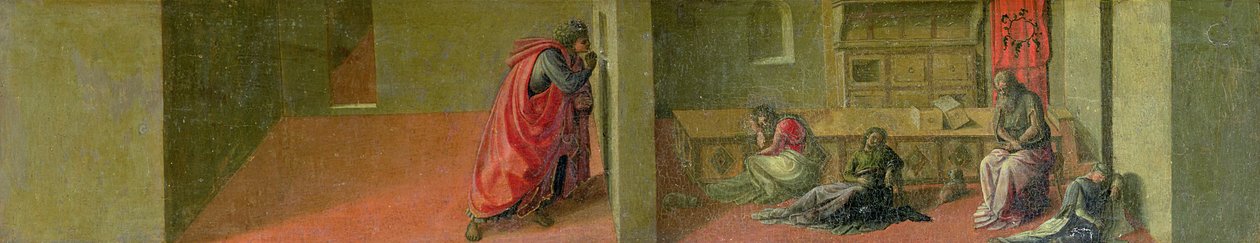 سانت نيكولاس يمنح ثلاث فتيات فقيرات مع ميراثه (في كنيسة مارتيلي) (لوحة) بواسطة فرا فيليبو ليبي