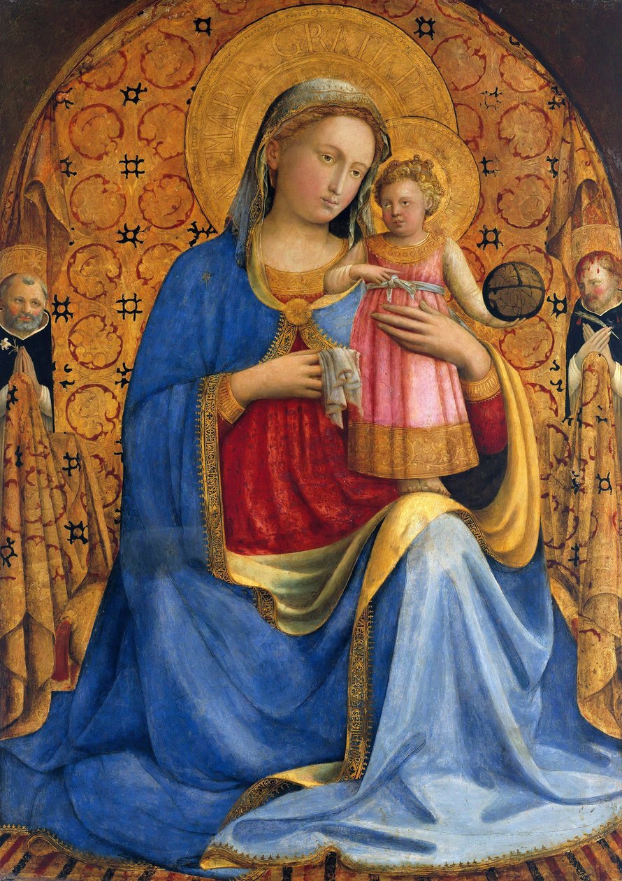 مادونا والطفل مع القديسين دومينيك وبيتر الشهيد مادونا ديل Umilitá ، كاليفورنيا. 1433 بواسطة Fra Giovanni Angelico da Fiesole