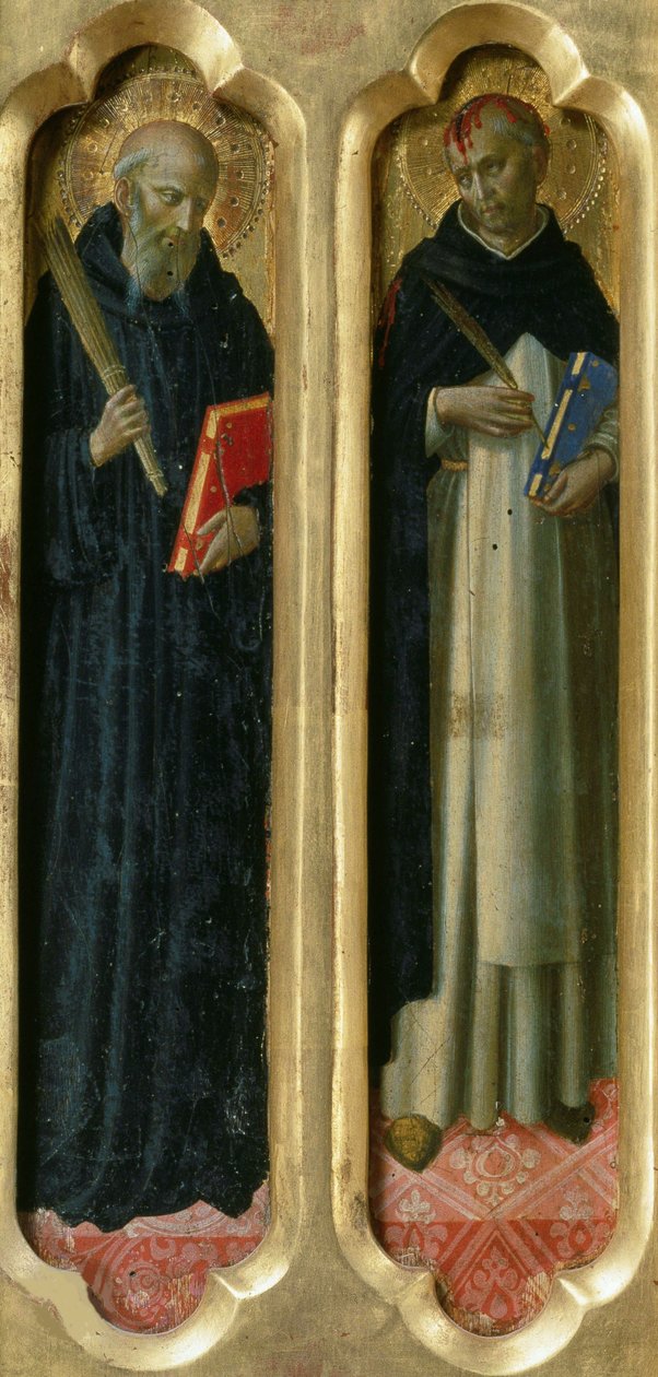 القديس بنديكتوس وبطرس الشهيد من مذبح بيروجيا ، حوالي 1437. بواسطة Fra Giovanni Angelico da Fiesole