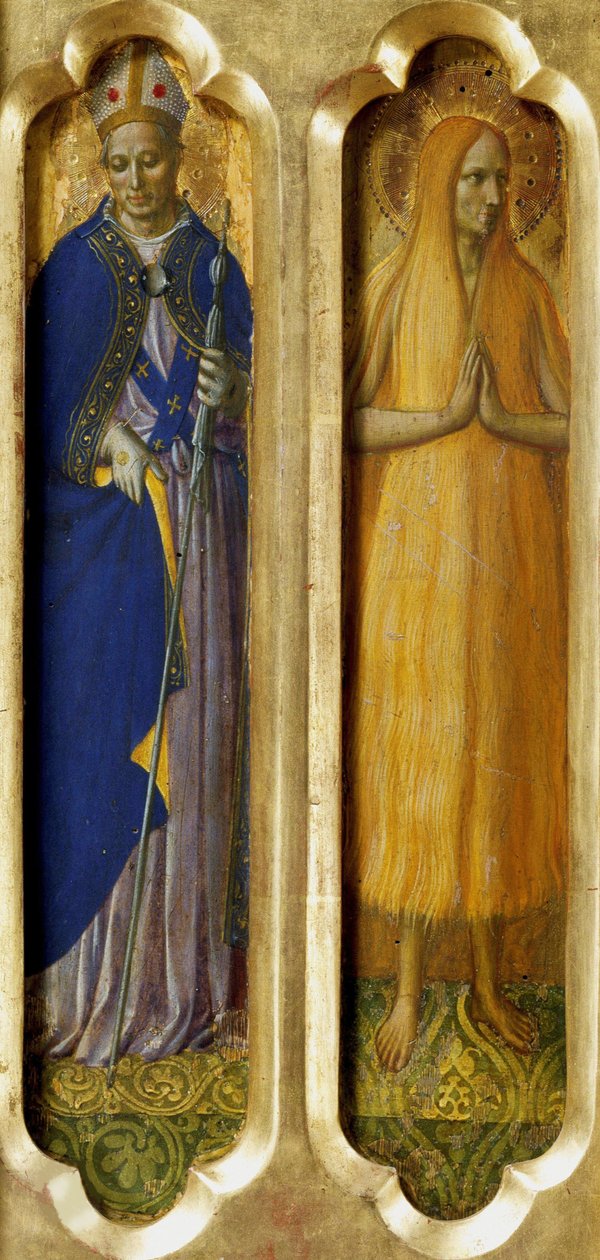 القديسين لويس من تولوز وماري من مصر من Perugia Altarpiece ، حوالي 1437. بواسطة Fra Giovanni Angelico da Fiesole
