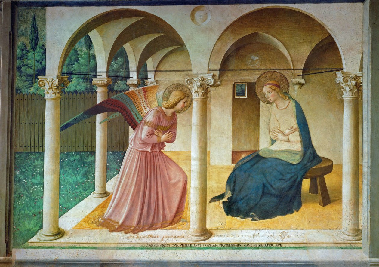 البشارة. بواسطة Fra Giovanni Angelico da Fiesole