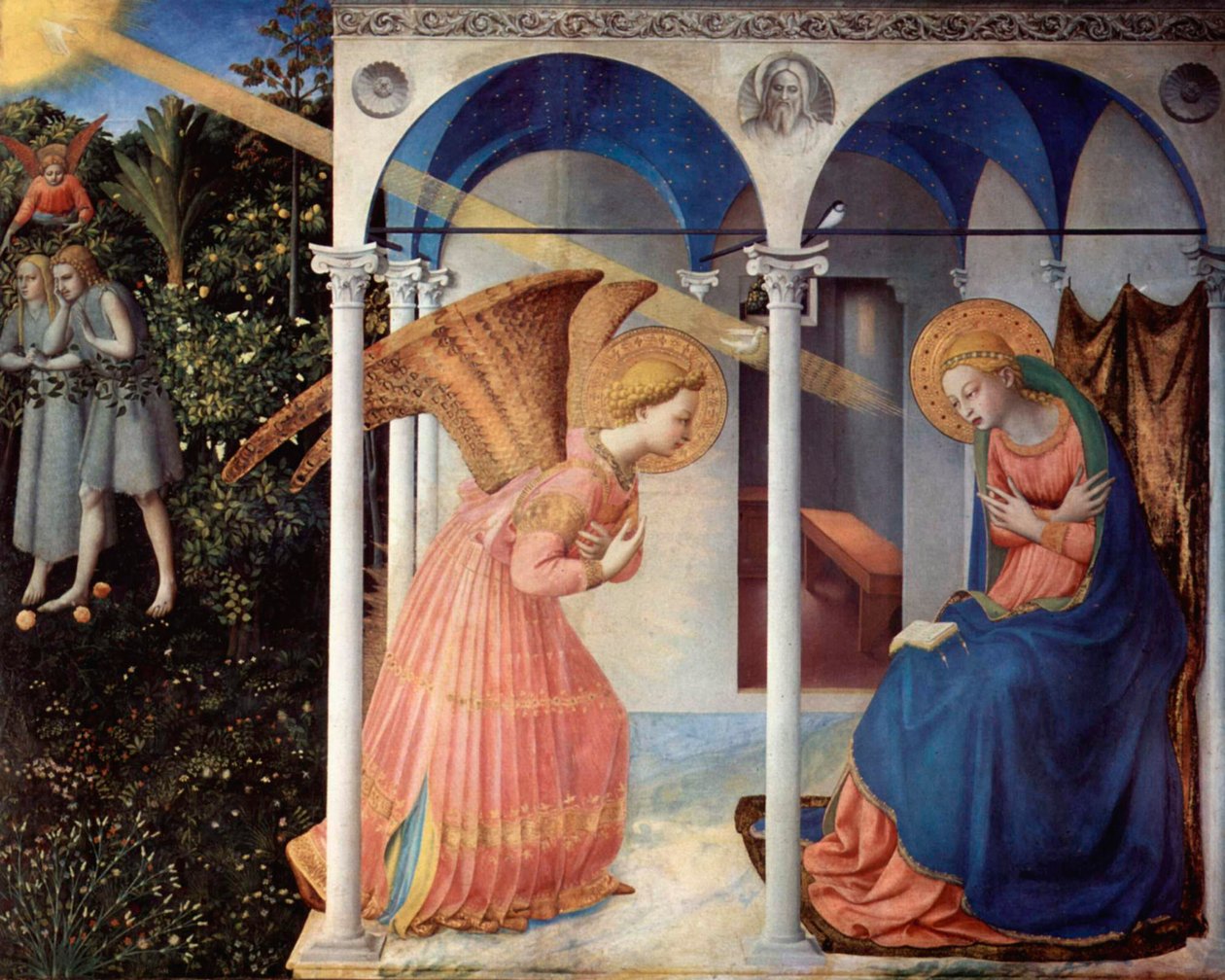 البشارة ، ١٤٣٠-١٤٣٢. بواسطة Fra Giovanni Angelico da Fiesole
