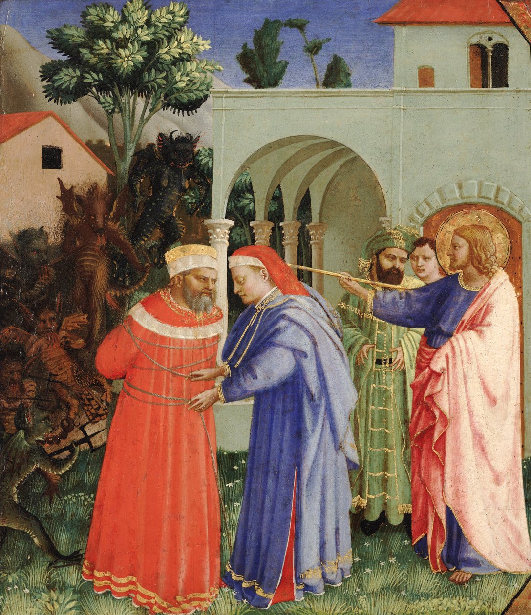 الرسول القديس يعقوب الأعظم تحرير الساحر هيرموجين بواسطة Fra Giovanni Angelico da Fiesole