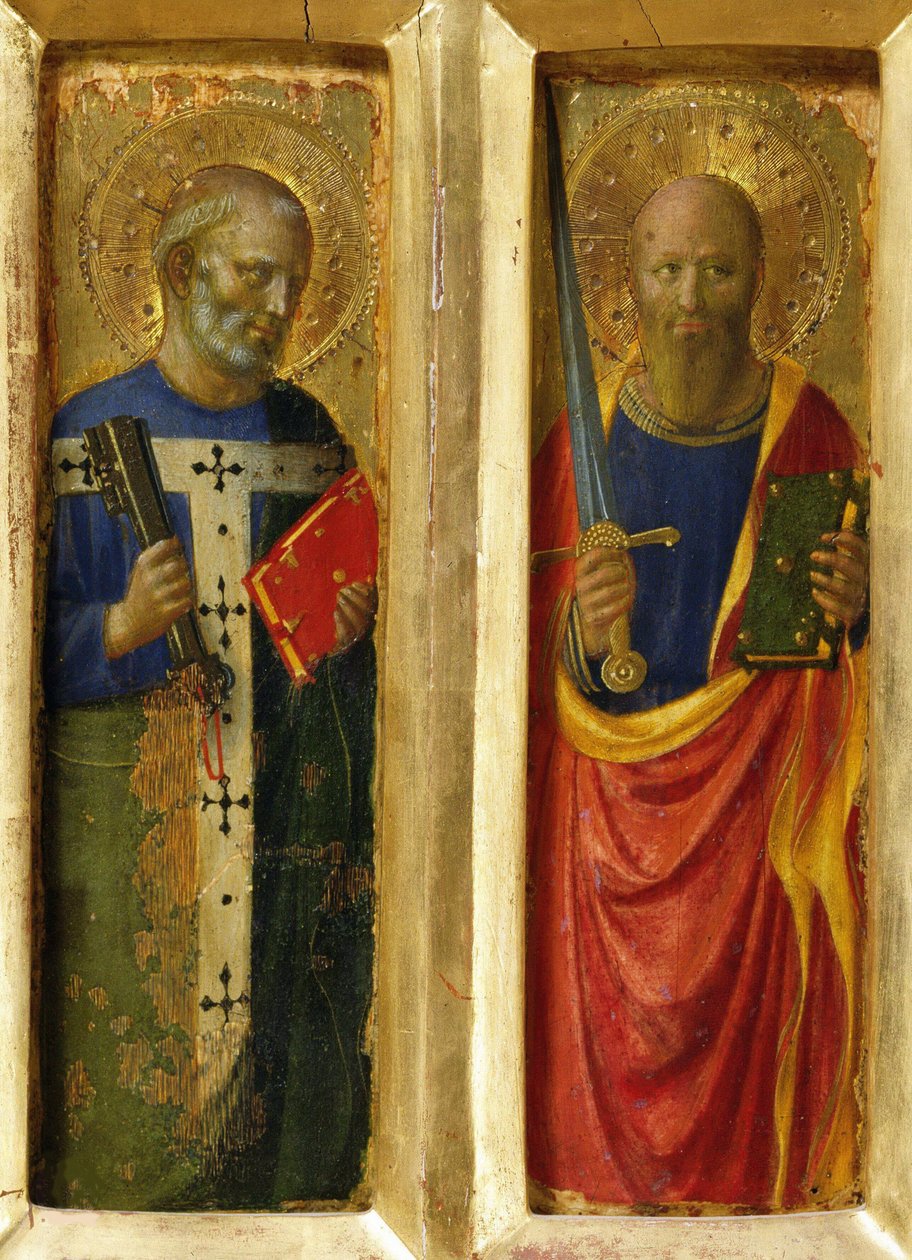 الرسولان بطرس وبولس من مذبح بيروجيا ، حوالي 1437. بواسطة Fra Giovanni Angelico da Fiesole