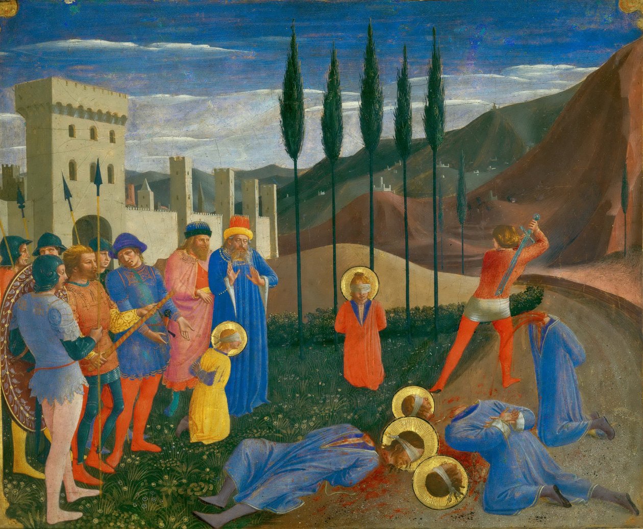 قطع رأس القديس كوزماس والقديس داميان ، ج. 1440 بواسطة Fra Giovanni Angelico da Fiesole