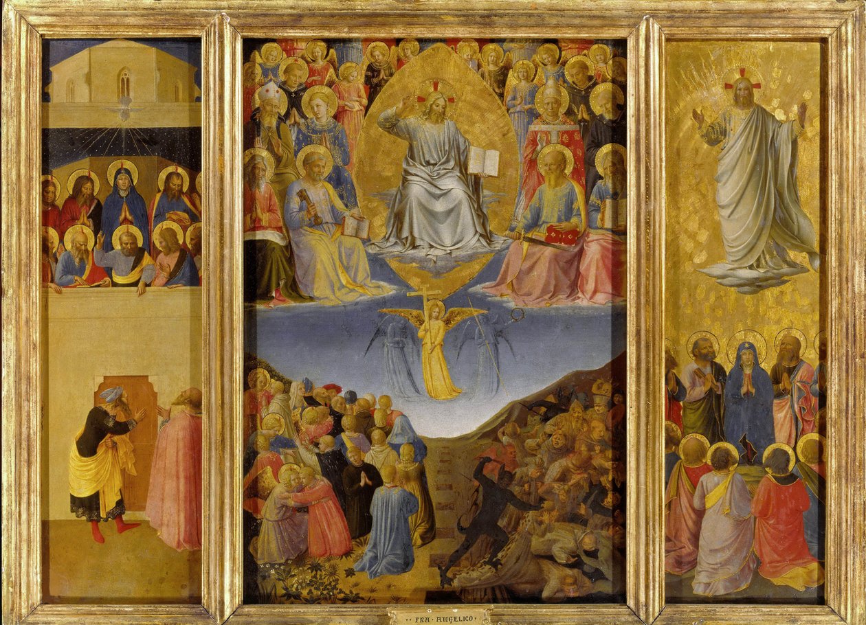 الدينونة الأخيرة بالثلاثي ، حوالي 1447. بواسطة Fra Giovanni Angelico da Fiesole