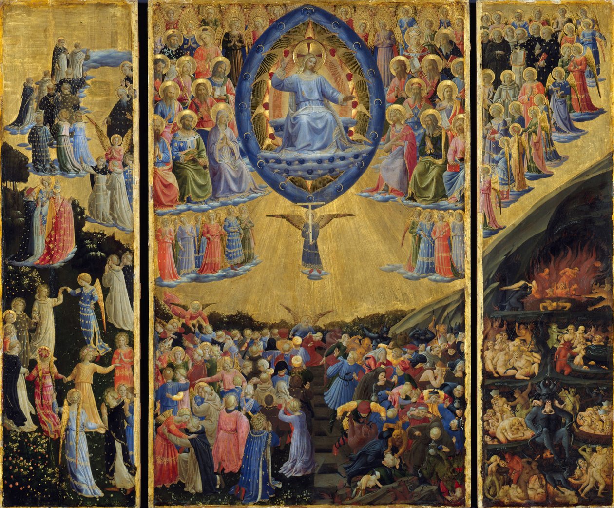 الحكم الأخير مذبح مجنح ، في وقت مبكر من القرن الخامس عشر. بواسطة Fra Giovanni Angelico da Fiesole