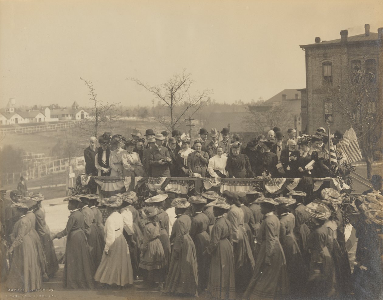 صورة للذكرى الخامسة والعشرين لتأسيس معهد توسكيجي ، 1906. بواسطة فرانسيس بنجامين جونستون