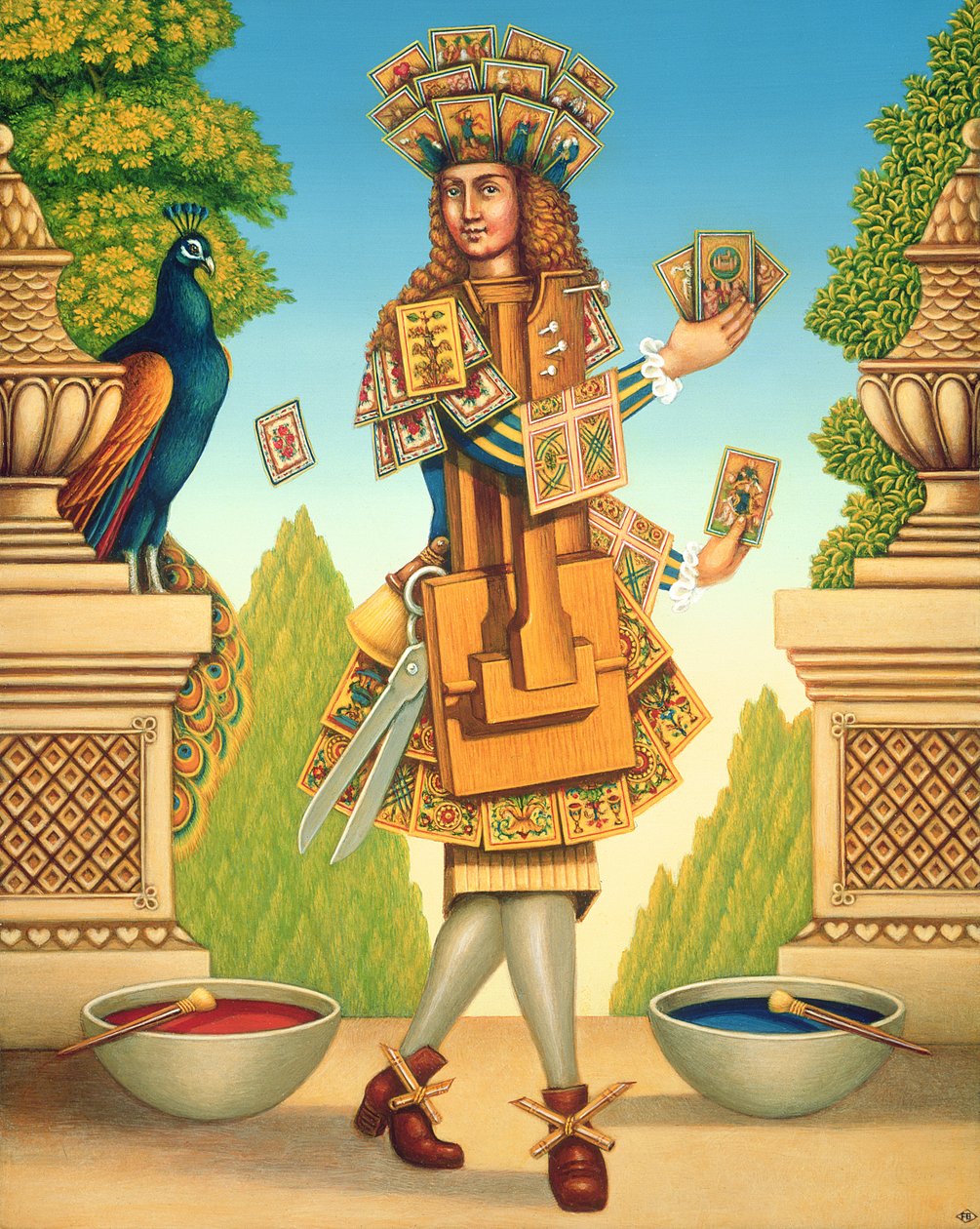 Cartomancy ، 2004 (زيت و درجة حرارة على ورق) بواسطة فرانسيس برومفيلد
