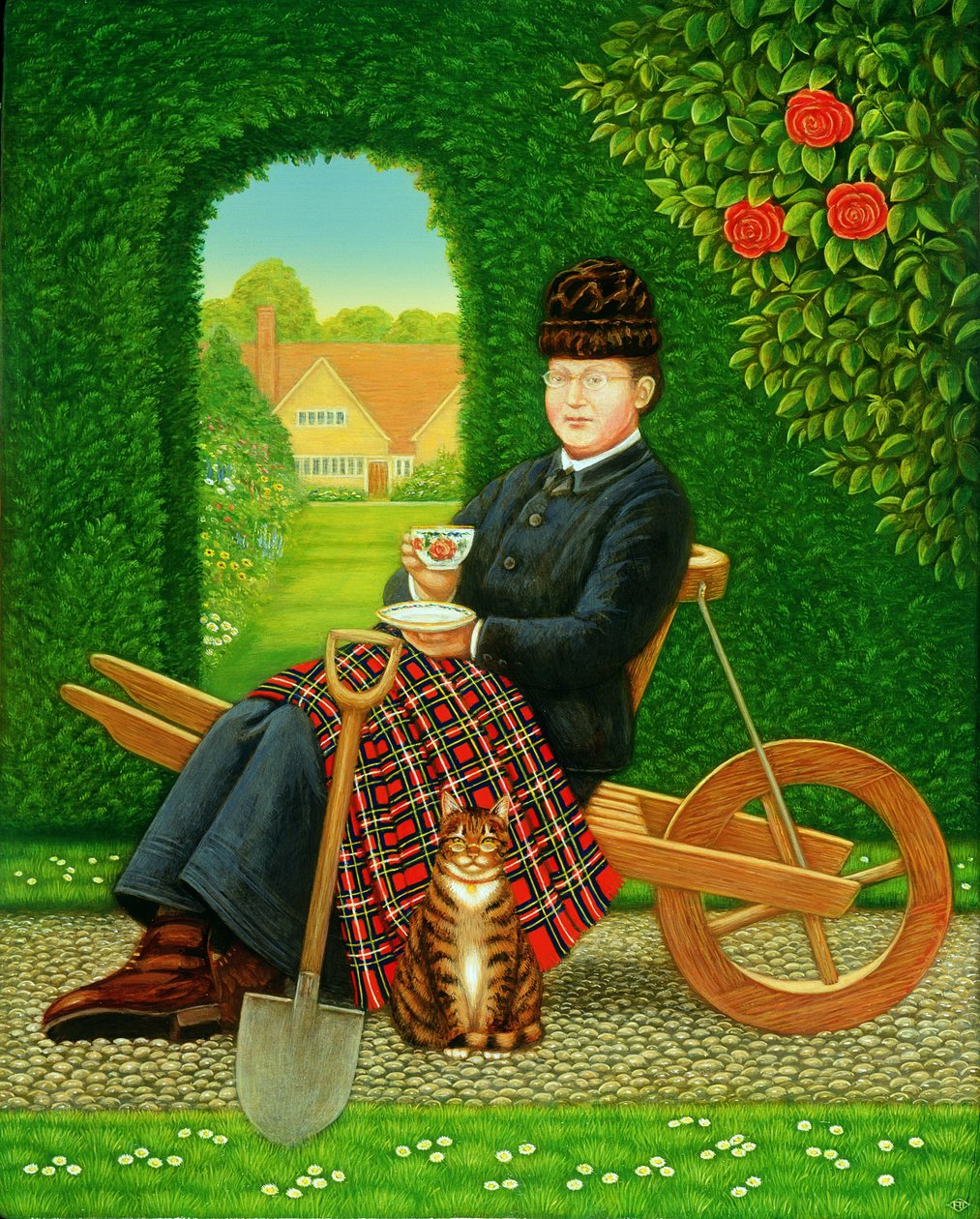 جيرترود جيكل (1843-1932) ملكة البستوني ، 1996 (زيت ودرجة حرارة على اللوحة) بواسطة فرانسيس برومفيلد