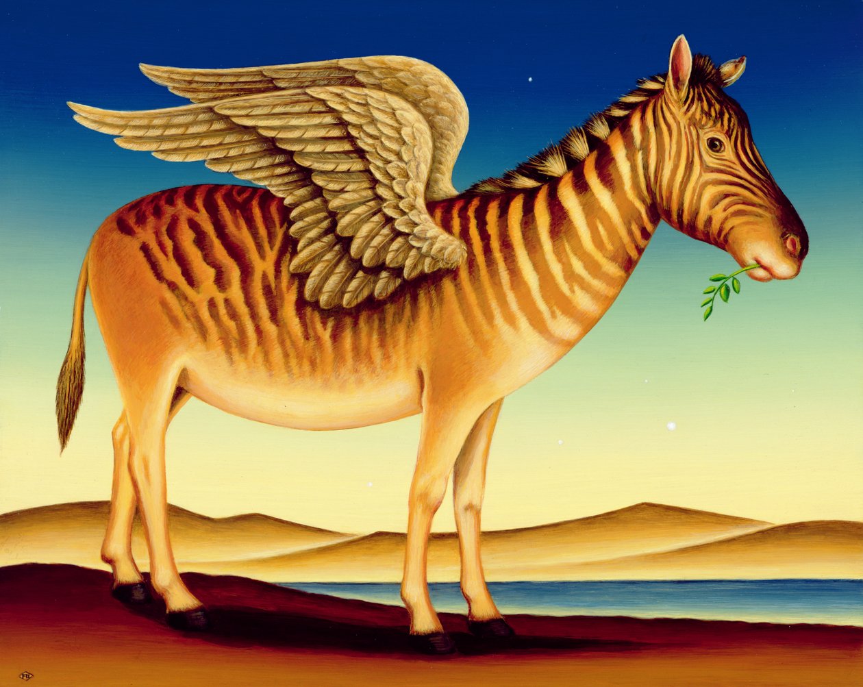 Quagga ، 2000 (زيت و درجة حرارة على اللوحة) بواسطة فرانسيس برومفيلد