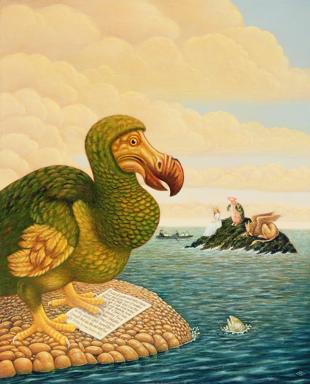 The Dodo، 1993 (زيت و درجة حرارة على اللوحة) بواسطة فرانسيس برومفيلد