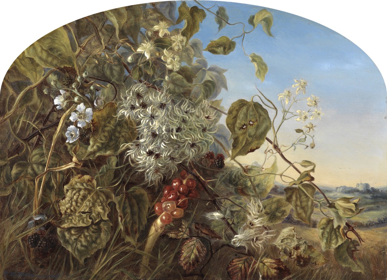 خريف Hedgerow بالقرب من Carisbrooke ، 1864 بواسطة فرانسيس مينز