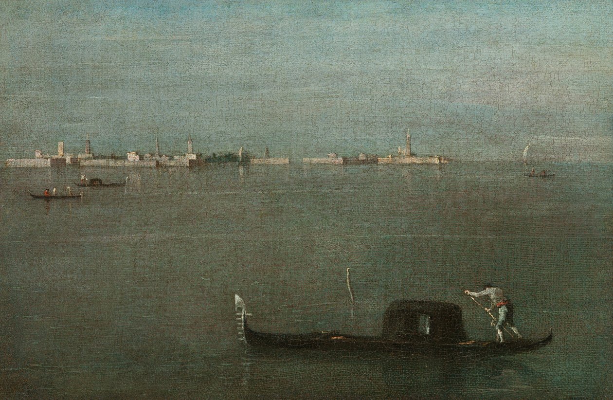 جندول على البحيرة (Gray Lagoon) بواسطة فرانشيسكو غواردي