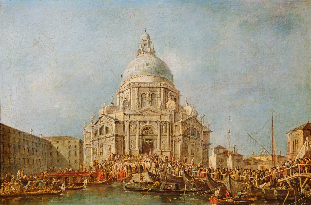 ال دوج البندقية في ال Festa della Salute ، 21 November ، لإحياء ذكرى نهاية وباء 1630 ، c.1766-70 بواسطة فرانشيسكو غواردي