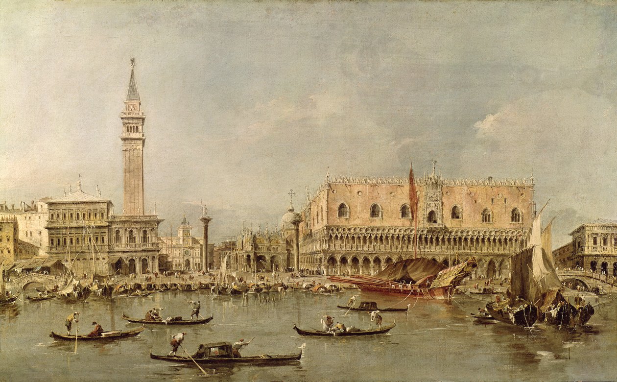 Piazzetta و Palazzo Ducale من حوض سان ماركو بواسطة فرانشيسكو غواردي