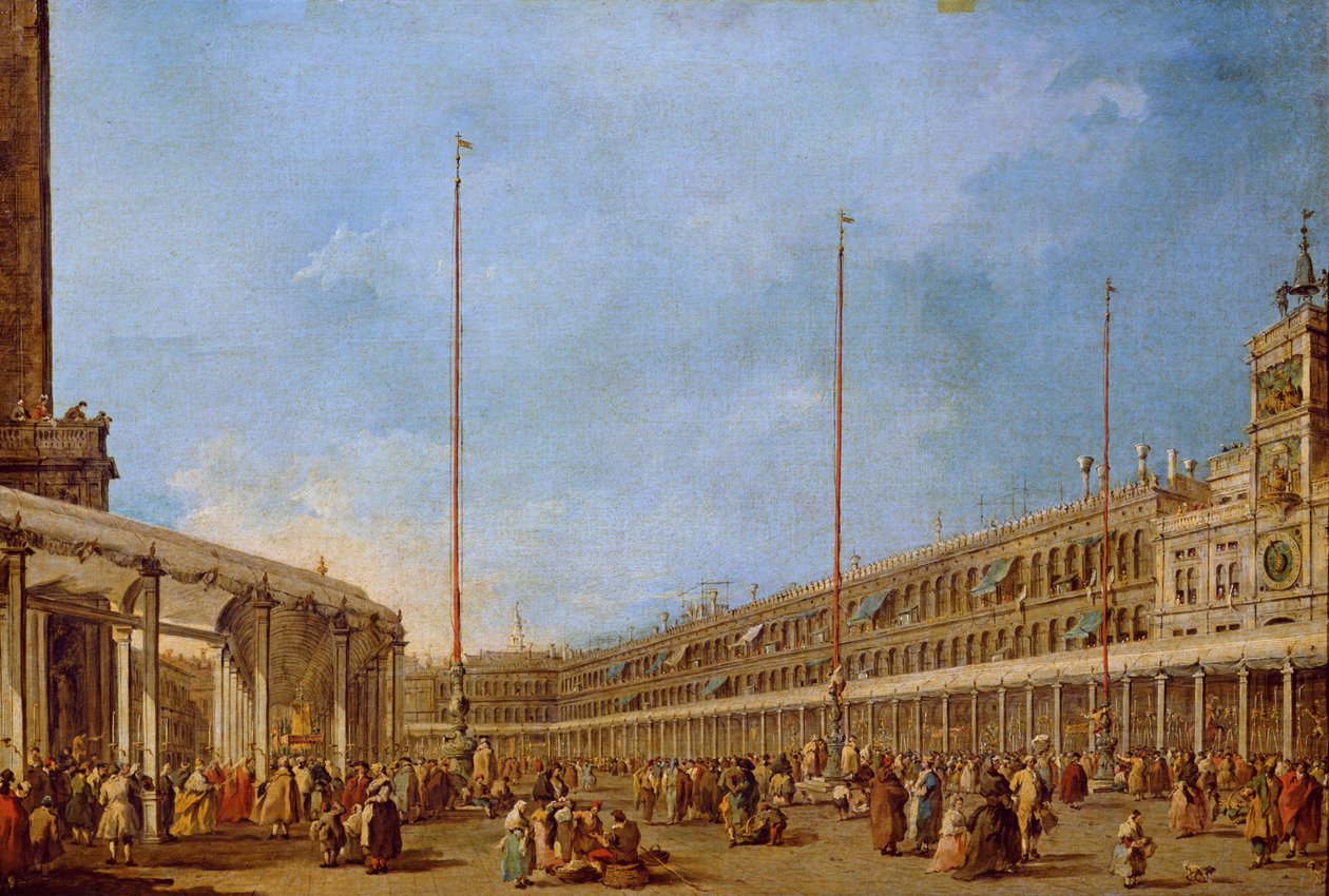 موكب كوربوس دوميني من خلال ساحة سانت مارك ، c.1766-70 بواسطة فرانشيسكو غواردي