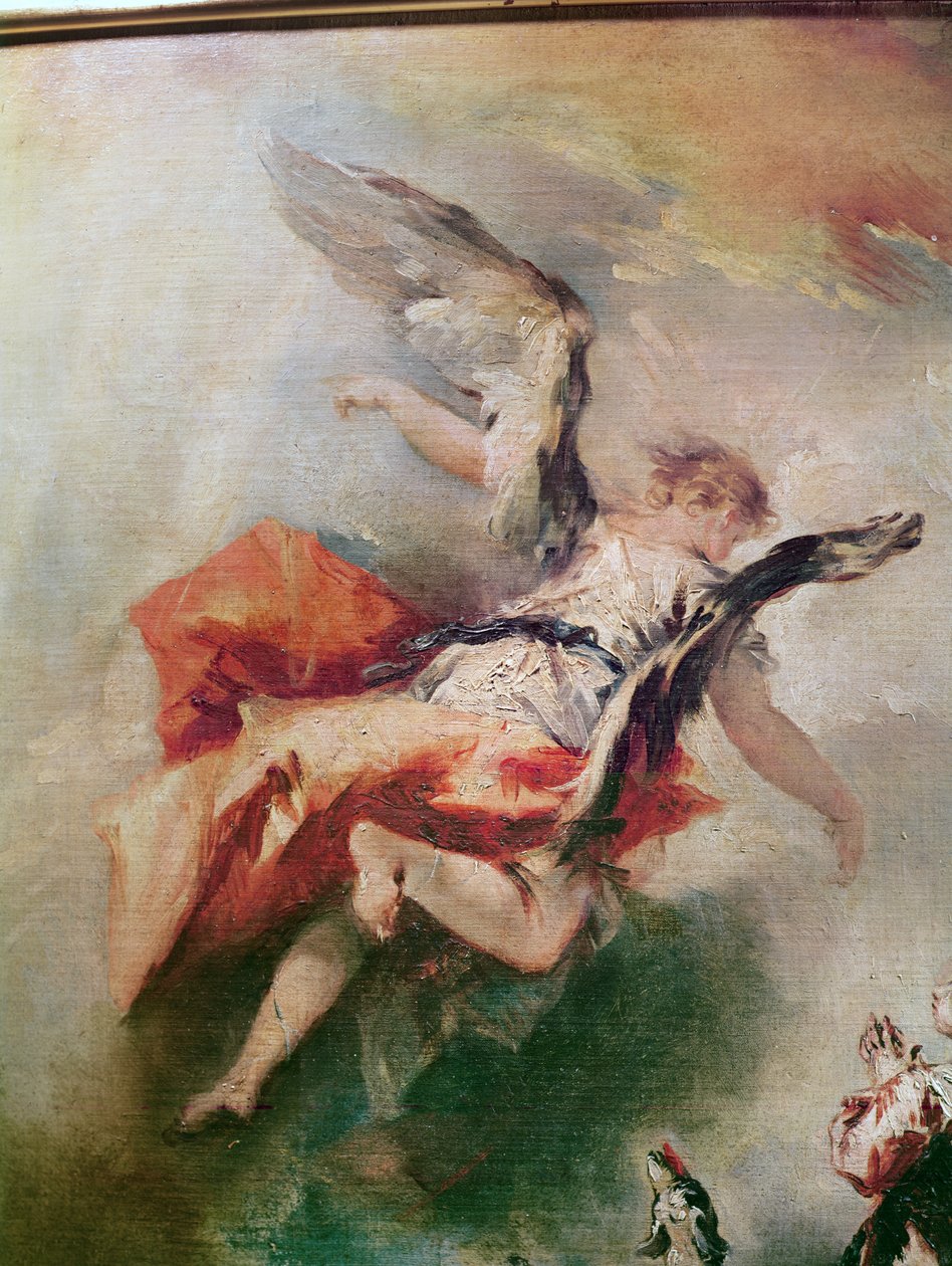 قصة توبياس ، تفاصيل رحيل رئيس الملائكة رافائيل ، ج .1750 بواسطة فرانشيسكو غواردي