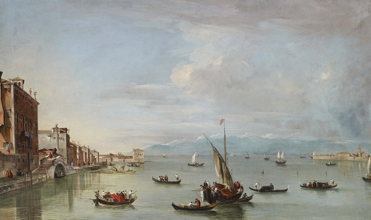 البندقية: Fondamenta Nuove مع البحيرة وجزيرة سان ميشيل ، c.1758 بواسطة فرانشيسكو غواردي
